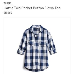 Tinsel Hattie Two Pocket Button Down